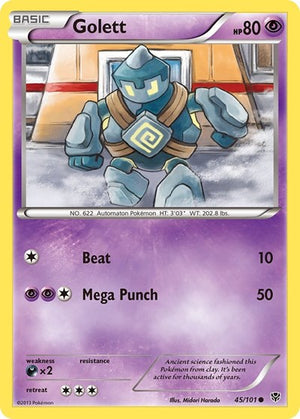 Pokemon TCG - Plasma Blast - Golett - 45/101 - Reverse Holofoil