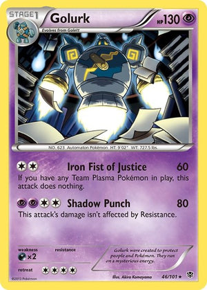 Pokemon TCG - Plasma Blast - Golurk - 46/101 - Reverse Holofoil