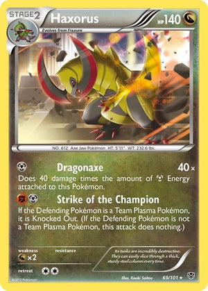 Pokemon TCG - Plasma Blast - Haxorus - 69/101 - Reverse Holofoil