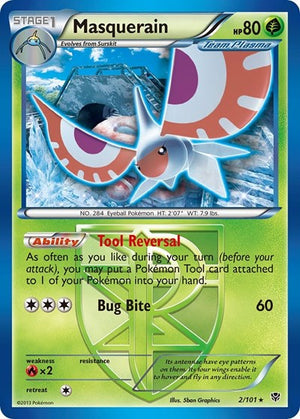 Pokemon TCG - Plasma Blast - Masquerain - 2/101 - Reverse Holofoil