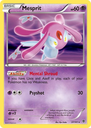 Pokemon TCG - Plasma Blast - Mesprit - 37/101 - Reverse Holofoil