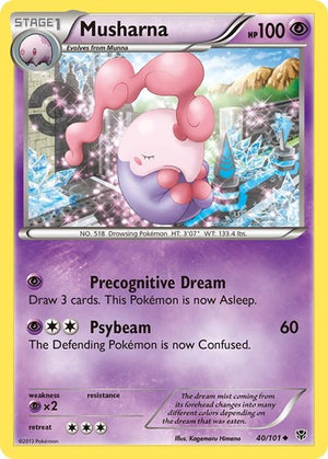 Pokemon TCG - Plasma Blast - Musharna - 40/101 - Reverse Holofoil