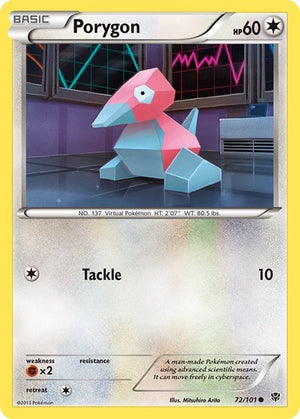 Pokemon TCG - Plasma Blast - Porygon - 72/101 - Reverse Holofoil