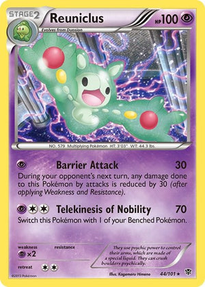 Pokemon TCG - Plasma Blast - Reuniclus - 44/101 - Reverse Holofoil