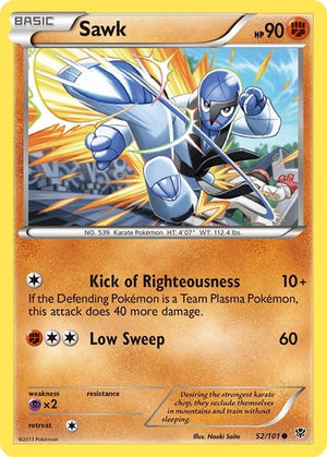 Pokemon TCG - Plasma Blast - Sawk - 52/101