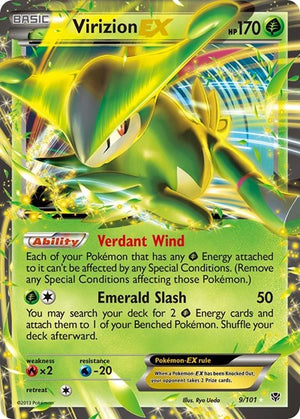 Pokemon TCG - Plasma Blast - Virizion EX - 9/101 - Holofoil