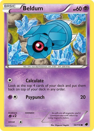 Pokemon TCG - Plasma Freeze - Beldum - 50/116 - Reverse Holofoil