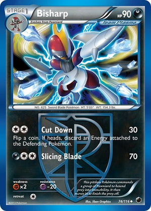 Pokemon TCG - Plasma Freeze - Bisharp - 74/116 - Reverse Holofoil