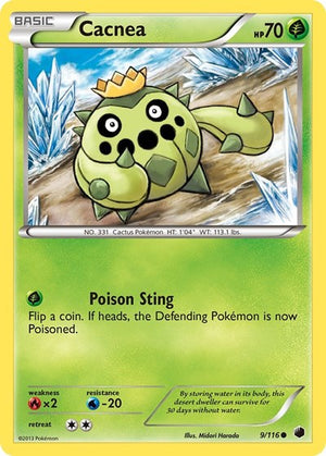 Pokemon TCG - Plasma Freeze - Cacnea - 9/116 - Reverse Holofoil