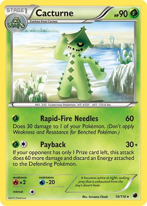 Pokemon TCG - Plasma Freeze - Cacturne - 10/116