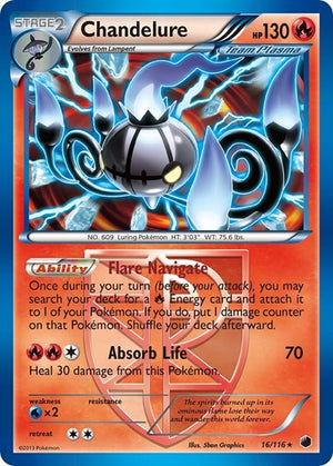 Pokemon TCG - Plasma Freeze - Chandelure - 16/116 - Reverse Holofoil