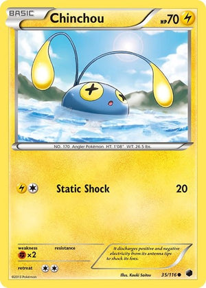 Pokemon TCG - Plasma Freeze - Chinchou - 35/116 - Reverse Holofoil