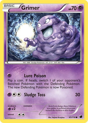 Pokemon TCG - Plasma Freeze - Grimer - 45/116 - Reverse Holofoil