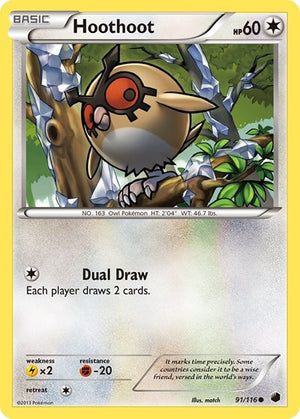 Pokemon TCG - Plasma Freeze - Hoothoot - 91/116