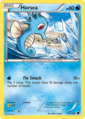 Pokemon TCG - Plasma Freeze - Horsea - 18/116 - Reverse Holofoil