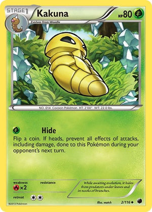 Pokemon TCG - Plasma Freeze - Kakuna - 2/116 - Reverse Holofoil