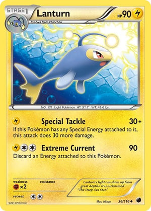 Pokemon TCG - Plasma Freeze - Lanturn - 36/116 - Reverse Holofoil