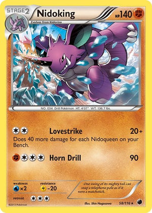 Pokemon TCG - Plasma Freeze - Nidoking - 58/116