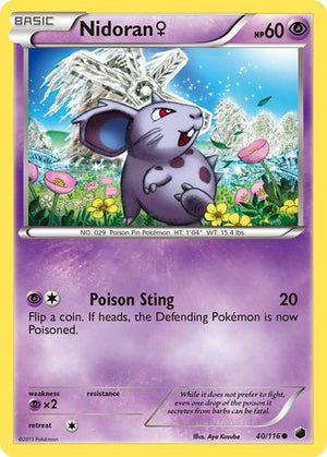 Pokemon TCG - Plasma Freeze - Nidoran F - 40/116