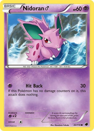 Pokemon TCG - Plasma Freeze - Nidoran M - 43/116 - Reverse Holofoil