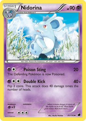 Pokemon TCG - Plasma Freeze - Nidorina - 41/116 - Reverse Holofoil