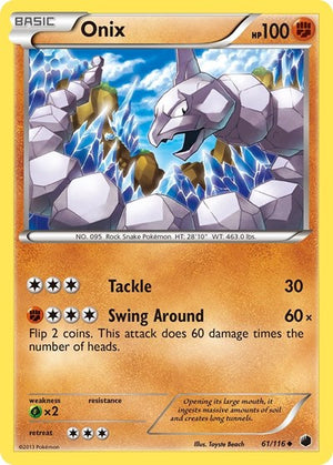 Pokemon TCG - Plasma Freeze - Onix - 61/116 - Reverse Holofoil