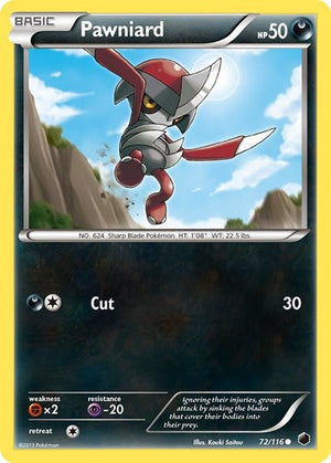 Pokemon TCG - Plasma Freeze - Pawniard - 72/116 - Reverse Holofoil