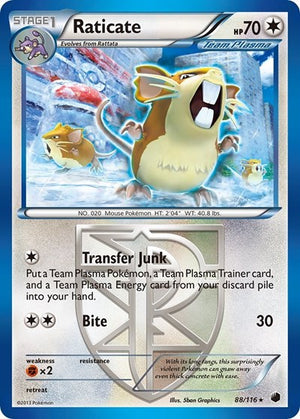 Pokemon TCG - Plasma Freeze - Raticate - 88/116