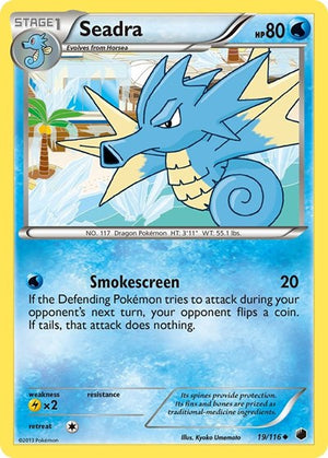 Pokemon TCG - Plasma Freeze - Seadra - 19/116 - Reverse Holofoil