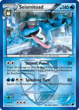 Pokemon TCG - Plasma Freeze - Seismitoad - 26/116