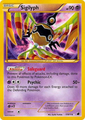 Pokemon TCG - Plasma Freeze - Sigilyph - 118/116 - Holofoil