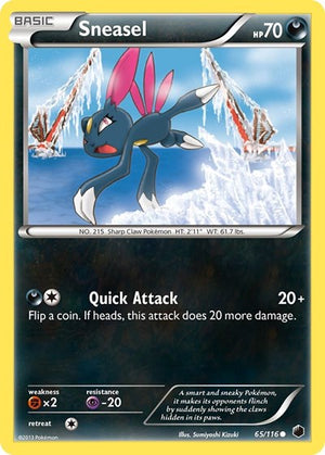 Pokemon TCG - Plasma Freeze - Sneasel - 65/116 - Reverse Holofoil