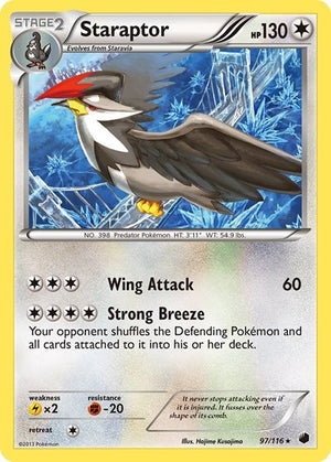 Pokemon TCG - Plasma Freeze - Staraptor - 97/116 - Reverse Holofoil