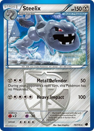 Pokemon TCG - Plasma Freeze - Steelix - 79/116 - Reverse Holofoil