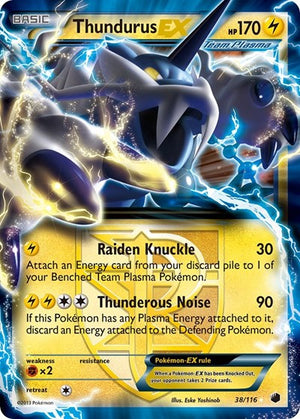 Pokemon TCG - Plasma Freeze - Thundurus EX - 38/116 - Holofoil
