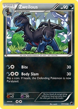 Pokemon TCG - Plasma Freeze - Zweilous - 77/116