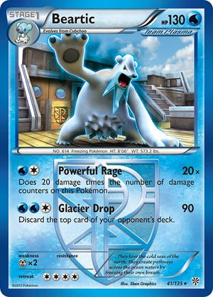 Pokemon TCG - Plasma Storm - Beartic - 41/135