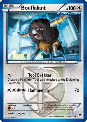 Pokemon TCG - Plasma Storm - Bouffalant - 114/135 - Reverse Holofoil
