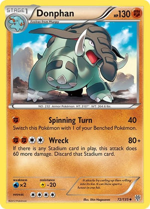 Pokemon TCG - Plasma Storm - Donphan - 72/135