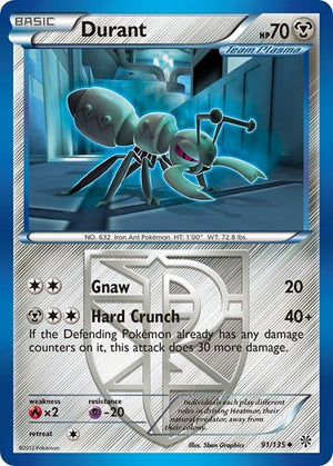 Pokemon TCG - Plasma Storm - Durant - 91/135 - Reverse Holofoil