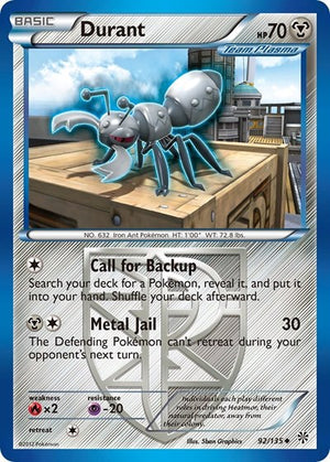 Pokemon TCG - Plasma Storm - Durant - 92/135 - Reverse Holofoil