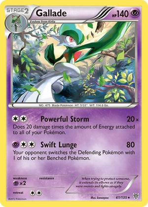 Pokemon TCG - Plasma Storm - Gallade - 61/135 - Reverse Holofoil