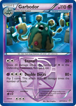 Pokemon TCG - Plasma Storm - Garbodor - 67/135 - Reverse Holofoil