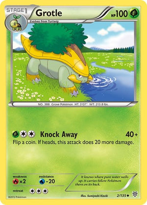 Pokemon TCG - Plasma Storm - Grotle - 2/135 - Reverse Holofoil