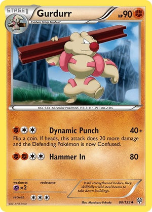 Pokemon TCG - Plasma Storm - Gurdurr - 80/135