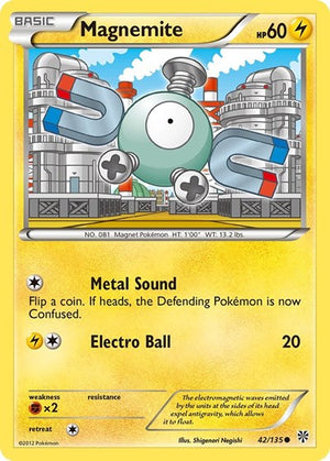 Pokemon TCG - Plasma Storm - Magnemite - 42/135 - Reverse Holofoil