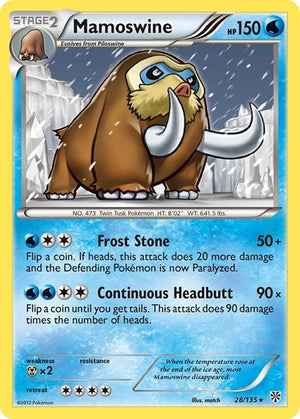 Pokemon TCG - Plasma Storm - Mamoswine - 28/135