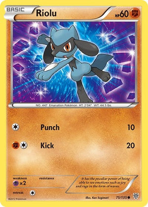 Pokemon TCG - Plasma Storm - Riolu - 75/135