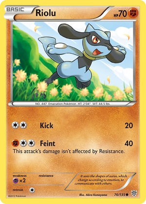 Pokemon TCG - Plasma Storm - Riolu - 76/135 - Reverse Holofoil