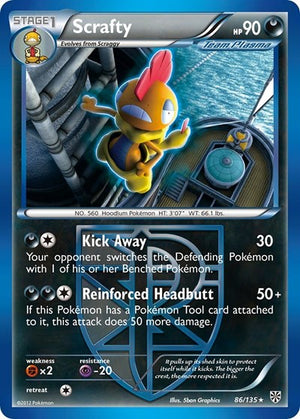 Pokemon TCG - Plasma Storm - Scrafty - 86/135 - Reverse Holofoil